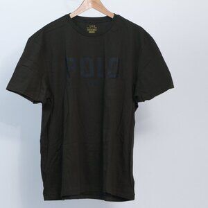 NWOT Polo Ralph Lauren SPELLOUT LOGO Camo Green Cotton Graphic T Shirt, Size XL